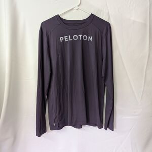 Peloton Women's Purple And Gray Long Sleeve Tee- Size Large